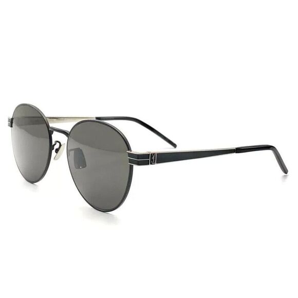 NEW SAINT LAURENT SLM65 002 BLACK AUTHENTIC SUNGLASSES 55-19 145 ITALY - Picture 1 of 3